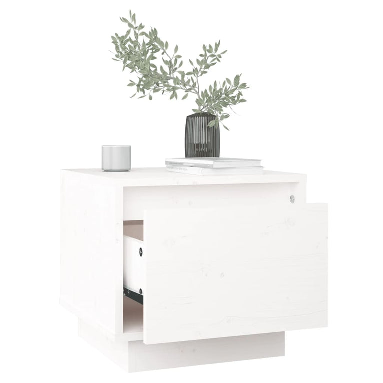 Nachtkastjes 2 st 35x34x32 cm massief grenenhout wit MeubelReus