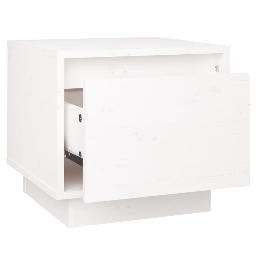 Nachtkastjes 2 st 35x34x32 cm massief grenenhout wit MeubelReus
