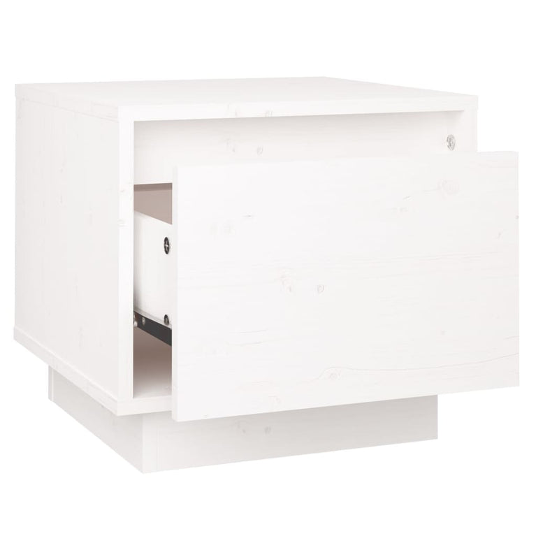 Nachtkastjes 2 st 35x34x32 cm massief grenenhout wit MeubelReus