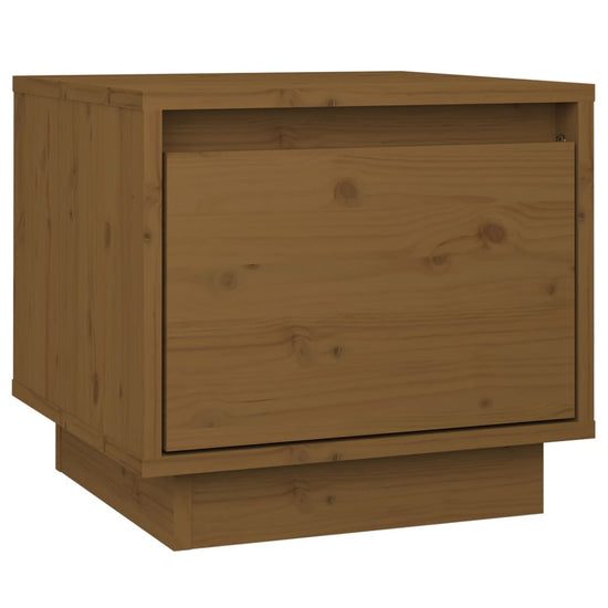 Nachtkastje 35x34x32 cm massief grenenhout honingbruin MeubelReus