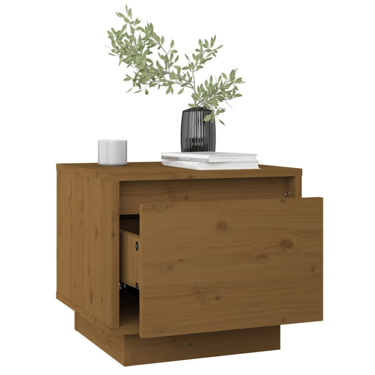 Nachtkastjes 2 st 35x34x32 cm massief grenenhout honingbruin MeubelReus