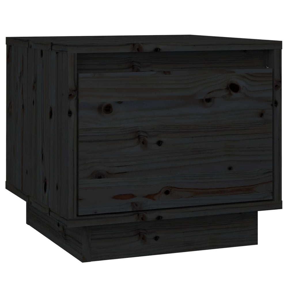 Nachtkastjes 2 st 35x34x32 cm massief grenenhout zwart MeubelReus