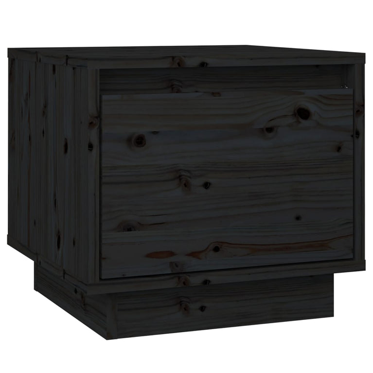 Nachtkastjes 2 st 35x34x32 cm massief grenenhout zwart MeubelReus