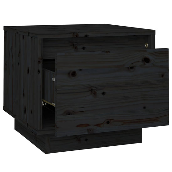 Nachtkastjes 2 st 35x34x32 cm massief grenenhout zwart MeubelReus