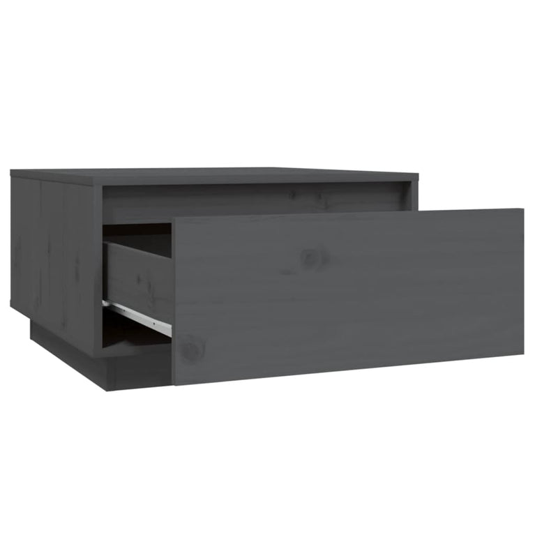 Salontafel 55x56x32 cm massief grenenhout grijs MeubelReus