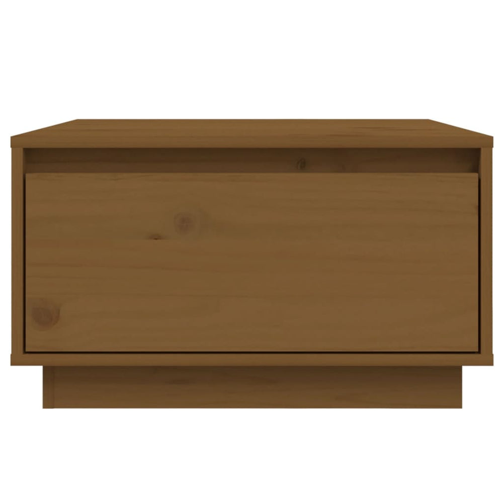 Salontafel 55x56x32 cm massief grenenhout honingbruin MeubelReus