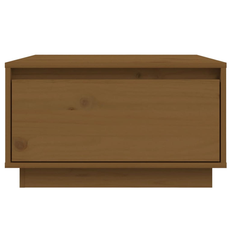 Salontafel 55x56x32 cm massief grenenhout honingbruin MeubelReus