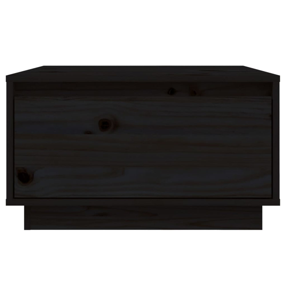 Salontafel 55x56x32 cm massief grenenhout zwart MeubelReus