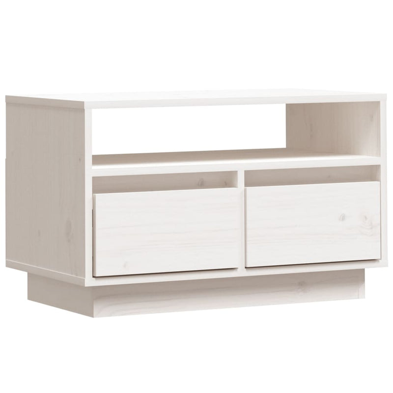 Tv-meubel 60x35x37 cm massief grenenhout wit MeubelReus