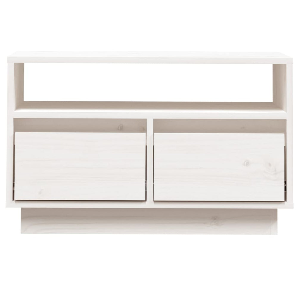 Tv-meubel 60x35x37 cm massief grenenhout wit MeubelReus
