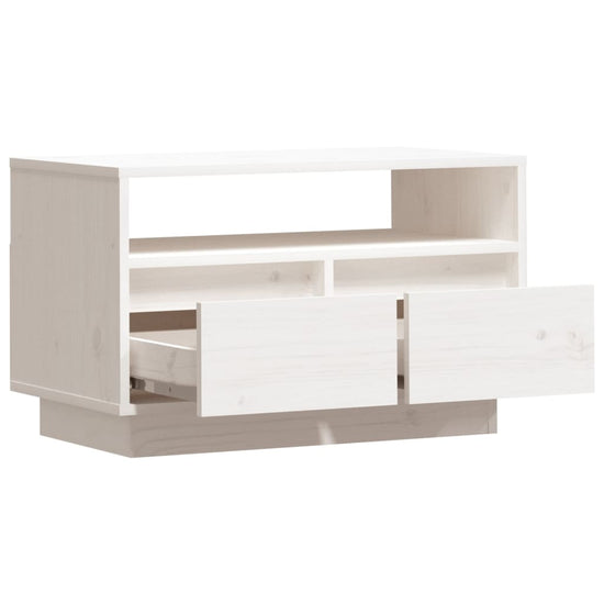 Tv-meubel 60x35x37 cm massief grenenhout wit MeubelReus