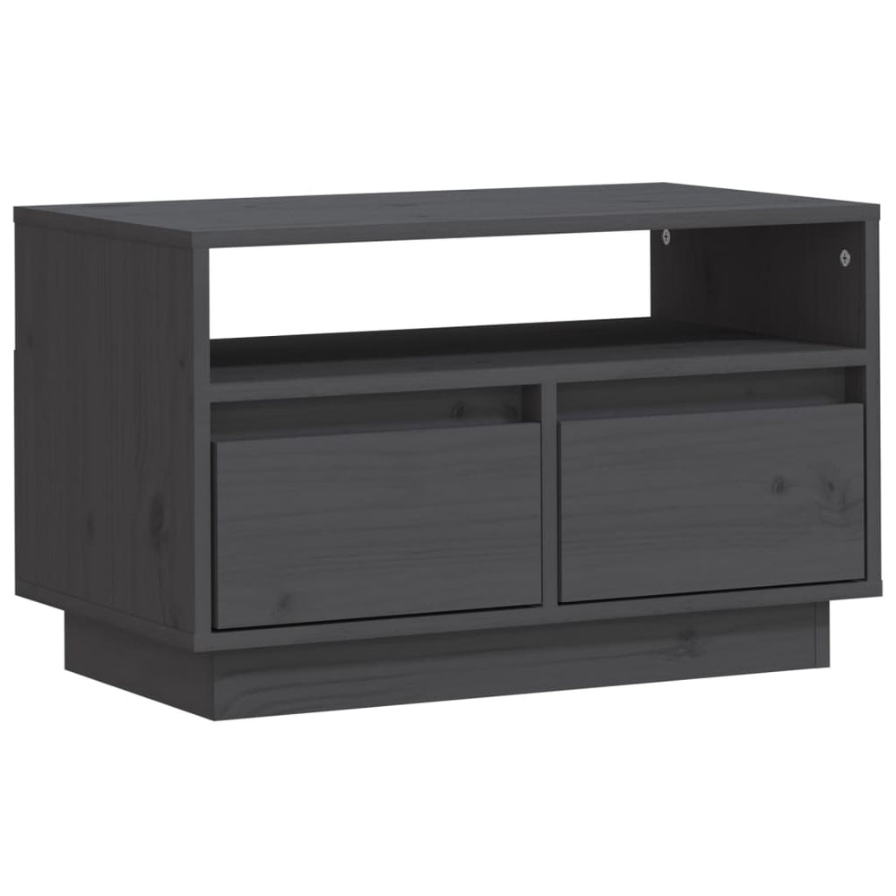 Tv-meubel 60x35x37 cm massief grenenhout grijs MeubelReus