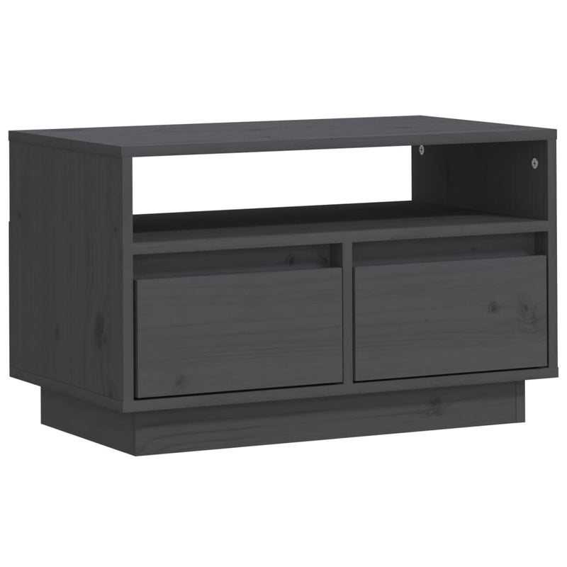 Tv-meubel 60x35x37 cm massief grenenhout grijs MeubelReus