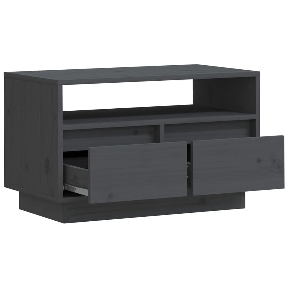 Tv-meubel 60x35x37 cm massief grenenhout grijs MeubelReus