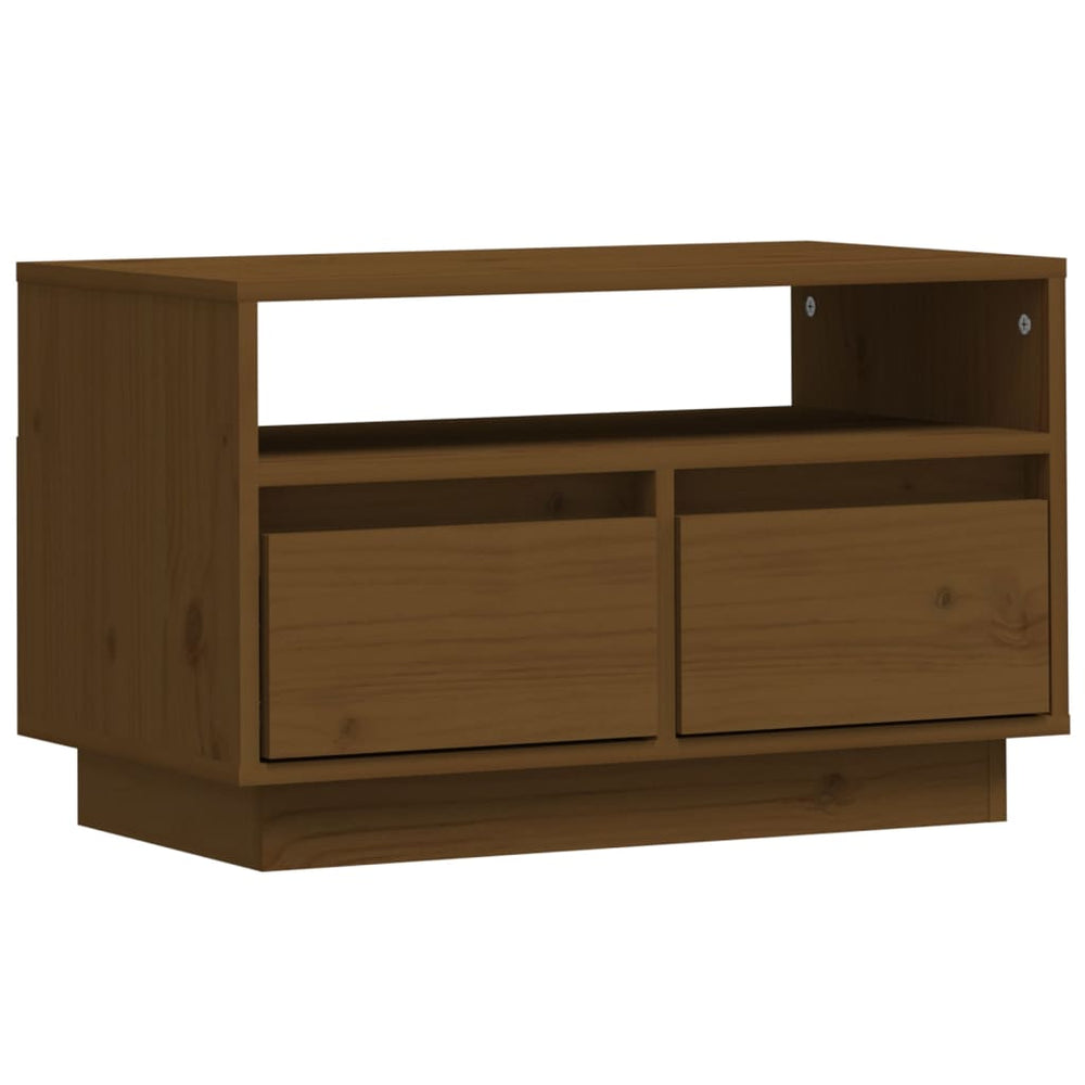 Tv-meubel 60x35x37 cm massief grenenhout honingbruin MeubelReus