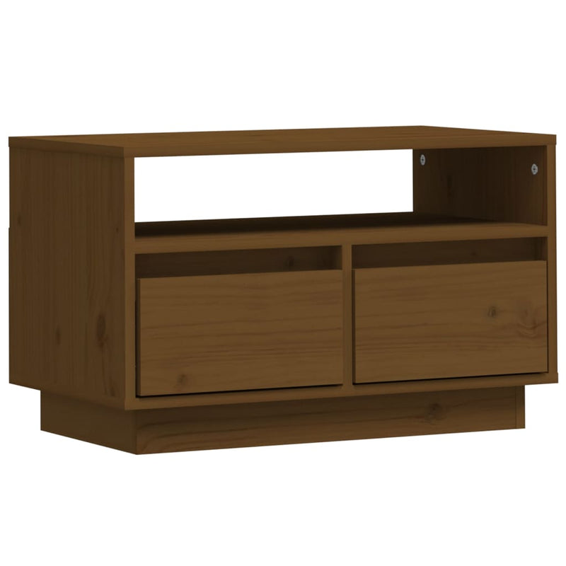 Tv-meubel 60x35x37 cm massief grenenhout honingbruin MeubelReus