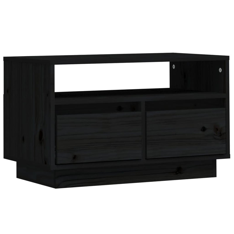 Tv-meubel 60x35x37 cm massief grenenhout zwart MeubelReus