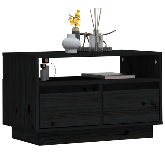 Tv-meubel 60x35x37 cm massief grenenhout zwart MeubelReus