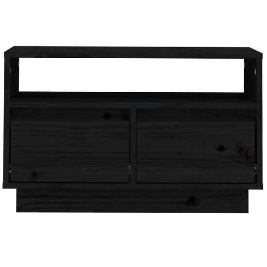Tv-meubel 60x35x37 cm massief grenenhout zwart MeubelReus