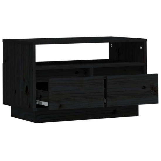 Tv-meubel 60x35x37 cm massief grenenhout zwart MeubelReus