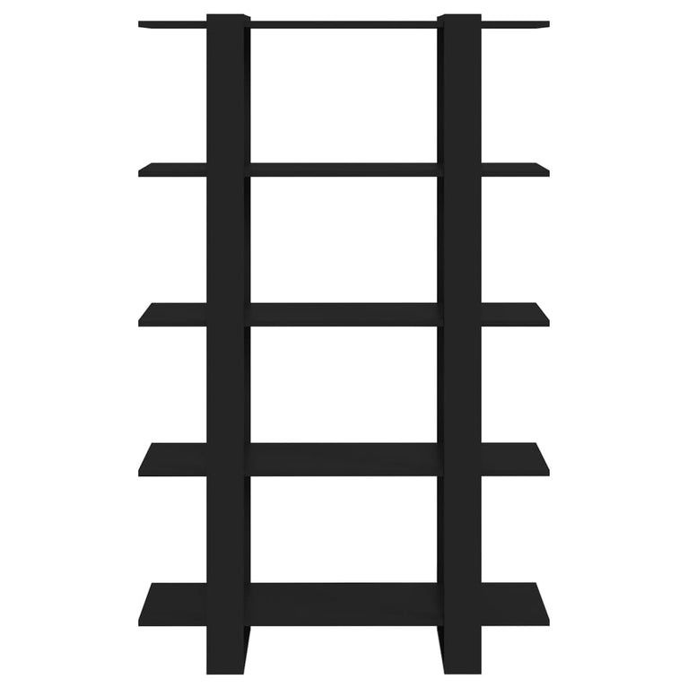 Boekenkast/kamerscherm 100x30x160 cm zwart MeubelReus