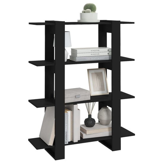 Boekenkast/kamerscherm 100x30x123,5 zwart MeubelReus