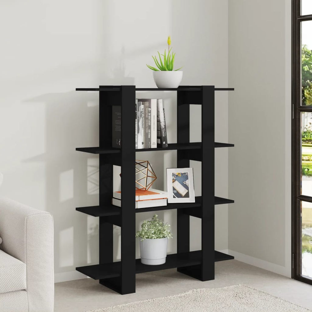 Boekenkast/kamerscherm 100x30x123,5 zwart MeubelReus