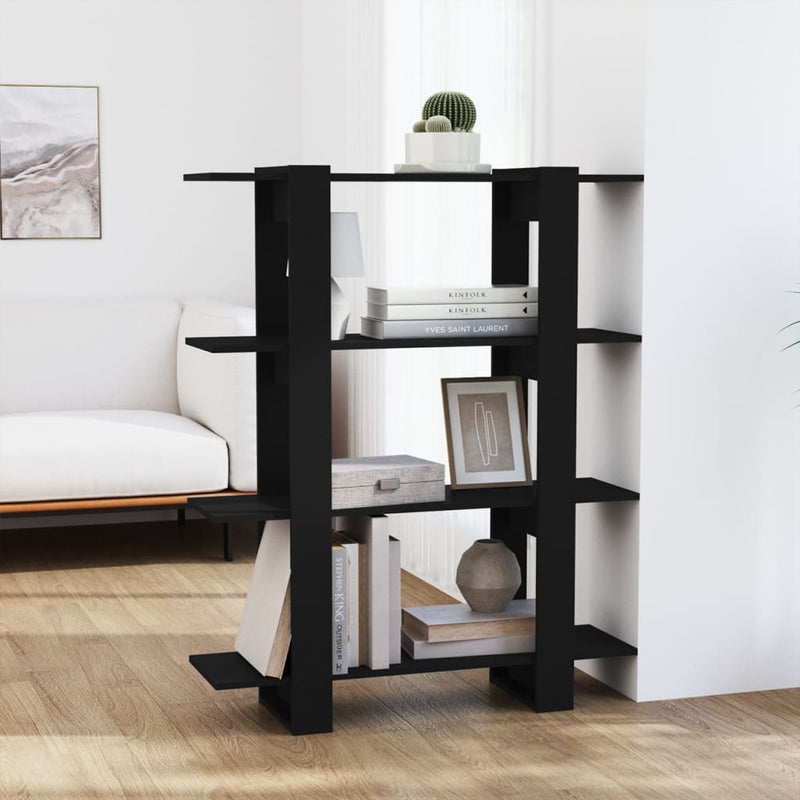 Boekenkast/kamerscherm 100x30x123,5 zwart MeubelReus