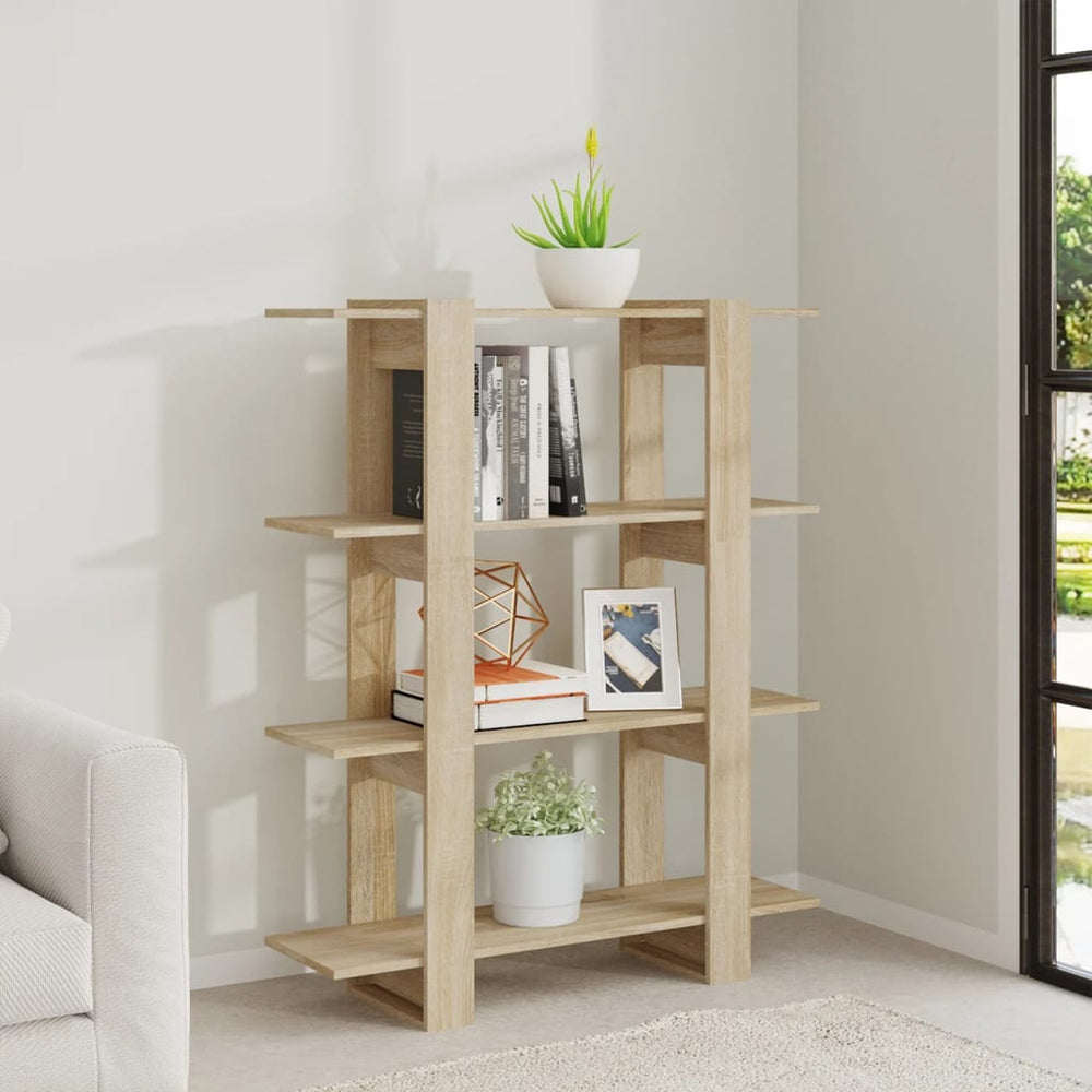 Boekenkast/kamerscherm 100x30x123,5 cm sonoma eikenkleurig MeubelReus
