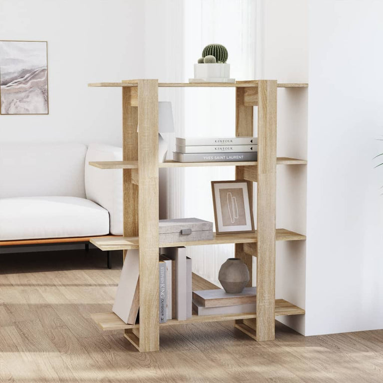 Boekenkast/kamerscherm 100x30x123,5 cm sonoma eikenkleurig MeubelReus
