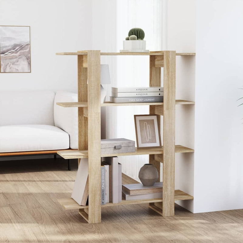 Boekenkast/kamerscherm 100x30x123,5 cm sonoma eikenkleurig MeubelReus