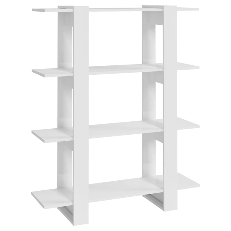 Boekenkast/kamerscherm 100x30x123,5 cm hoogglans wit MeubelReus