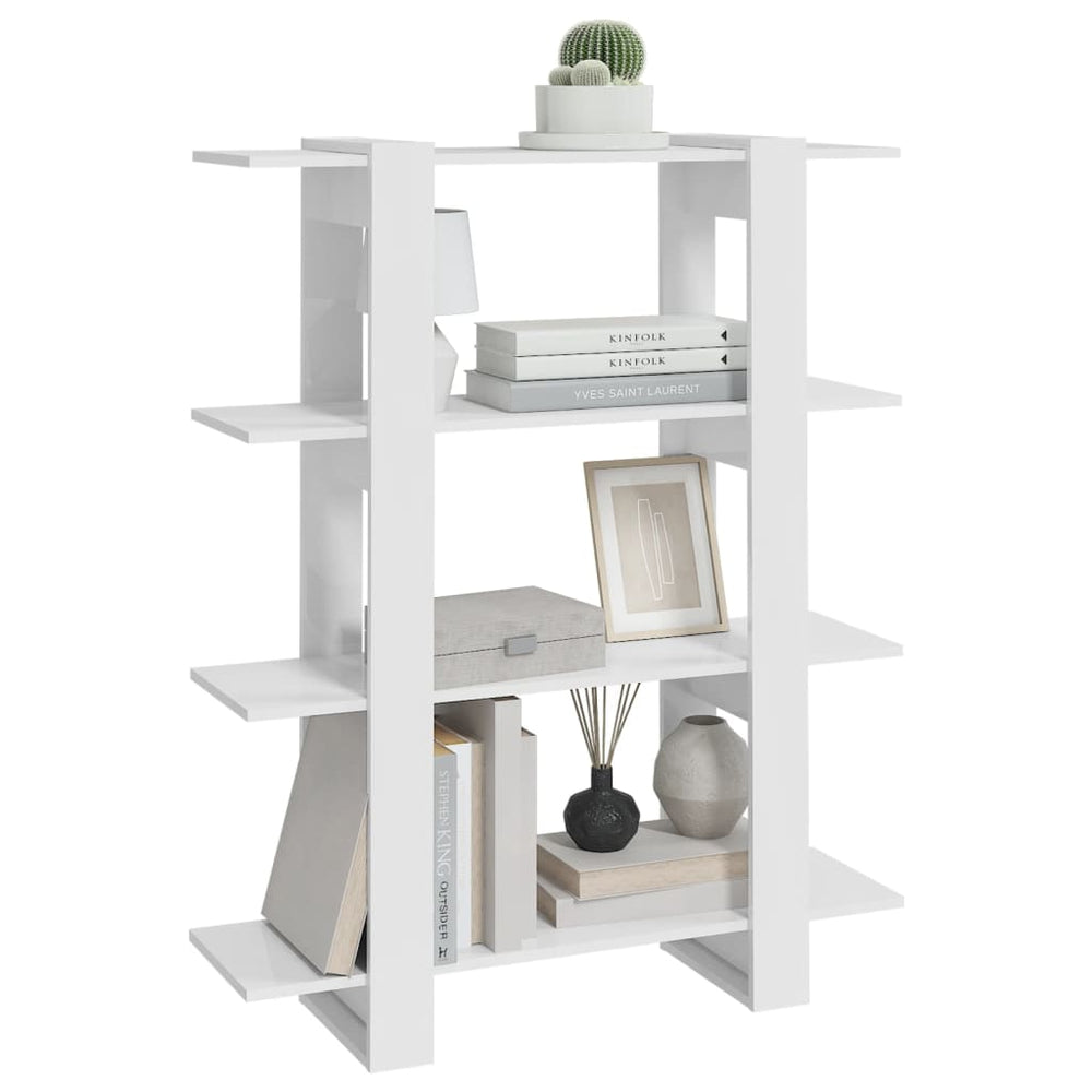 Boekenkast/kamerscherm 100x30x123,5 cm hoogglans wit MeubelReus