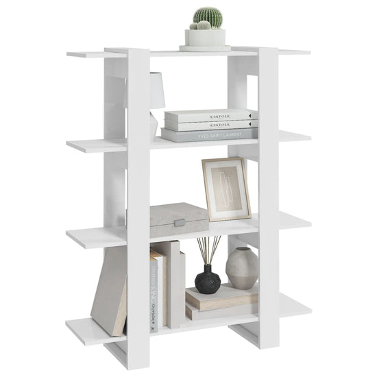 Boekenkast/kamerscherm 100x30x123,5 cm hoogglans wit MeubelReus