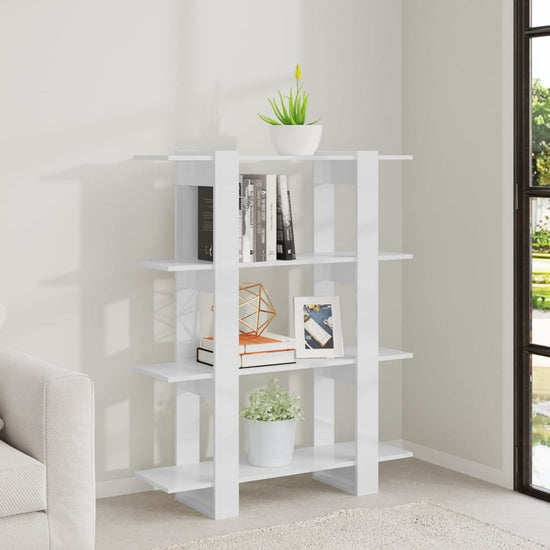Boekenkast/kamerscherm 100x30x123,5 cm hoogglans wit MeubelReus