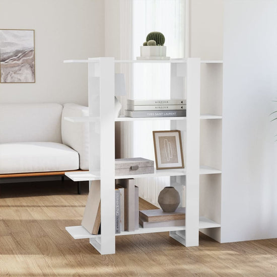 Boekenkast/kamerscherm 100x30x123,5 cm hoogglans wit MeubelReus