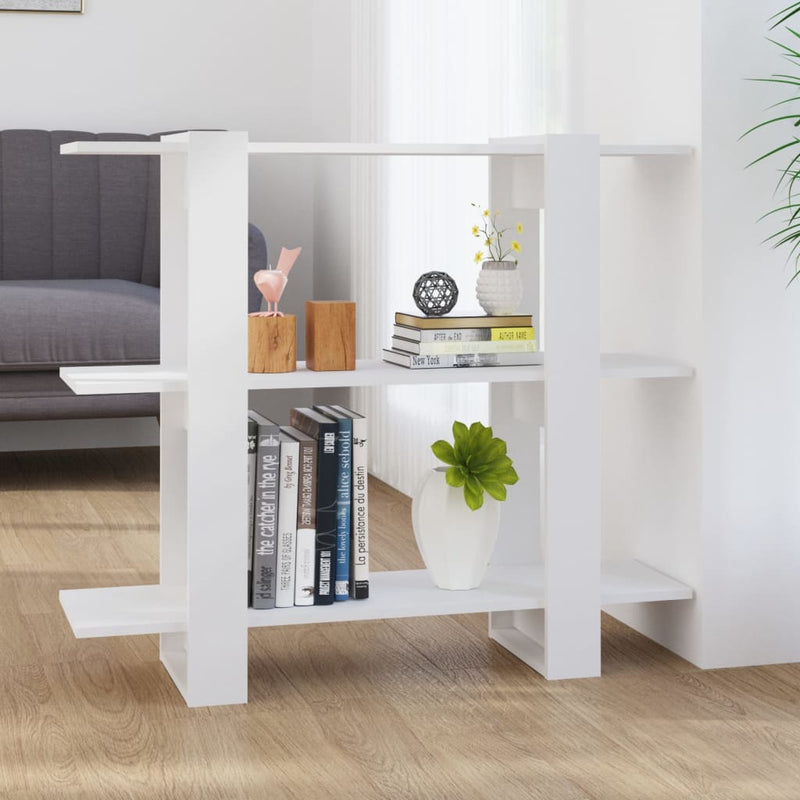 Boekenkast/kamerscherm 100x30x87 cm wit MeubelReus