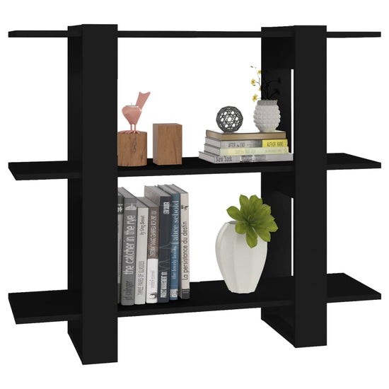 Boekenkast/kamerscherm 100x30x87 cm zwart MeubelReus
