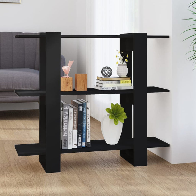Boekenkast/kamerscherm 100x30x87 cm zwart MeubelReus