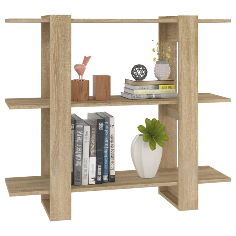 Boekenkast/kamerscherm 100x30x87 cm sonoma eikenkleurig MeubelReus