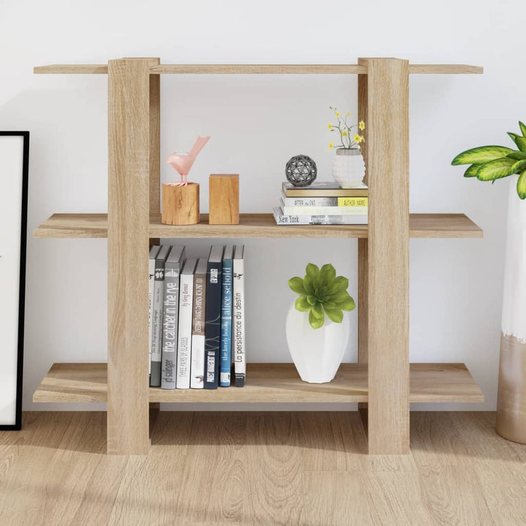 Boekenkast/kamerscherm 100x30x87 cm sonoma eikenkleurig MeubelReus