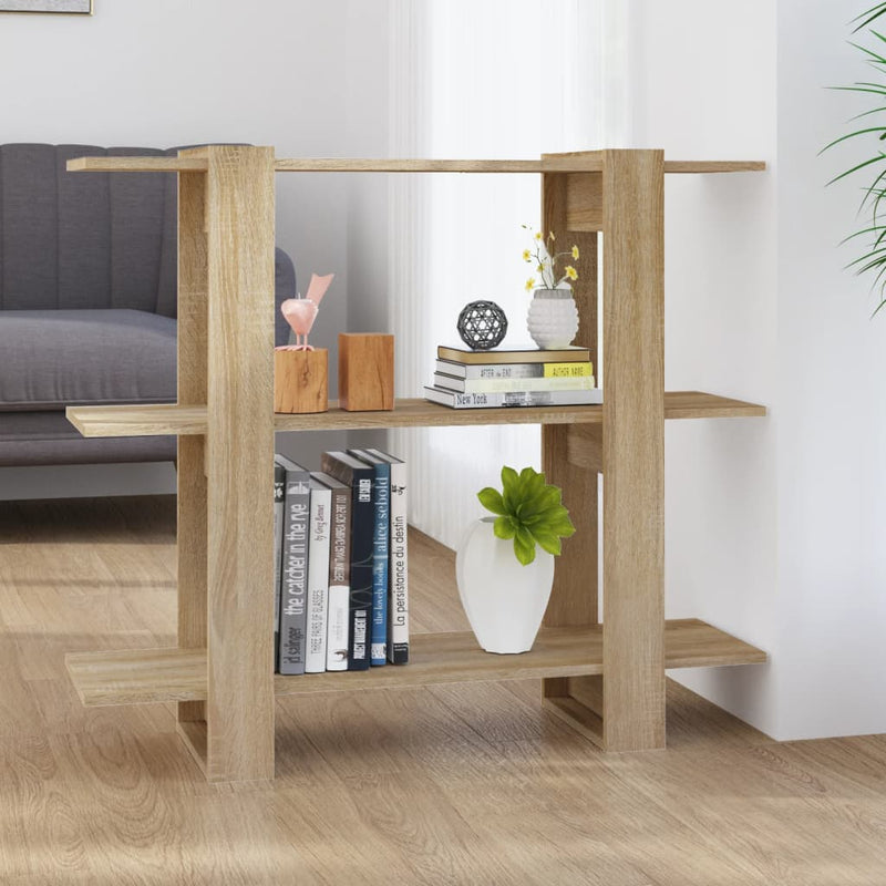 Boekenkast/kamerscherm 100x30x87 cm sonoma eikenkleurig MeubelReus