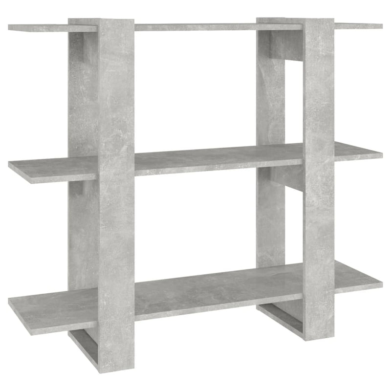 Boekenkast/kamerscherm 100x30x87 cm betongrijs MeubelReus