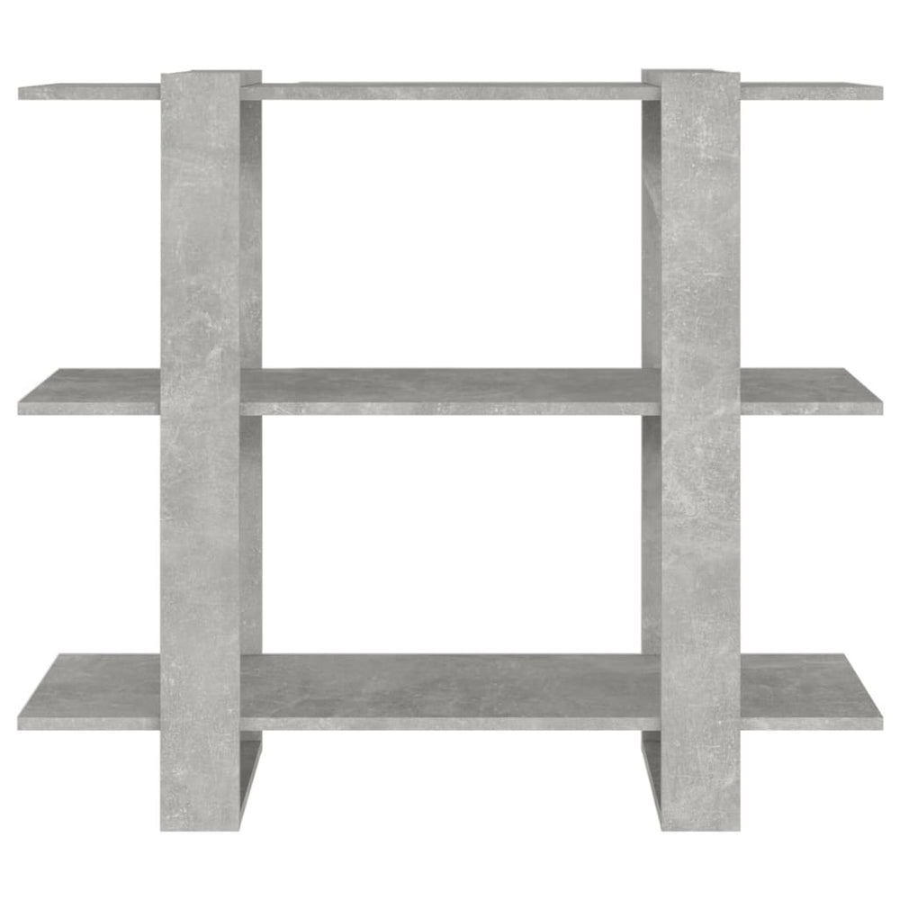 Boekenkast/kamerscherm 100x30x87 cm betongrijs MeubelReus