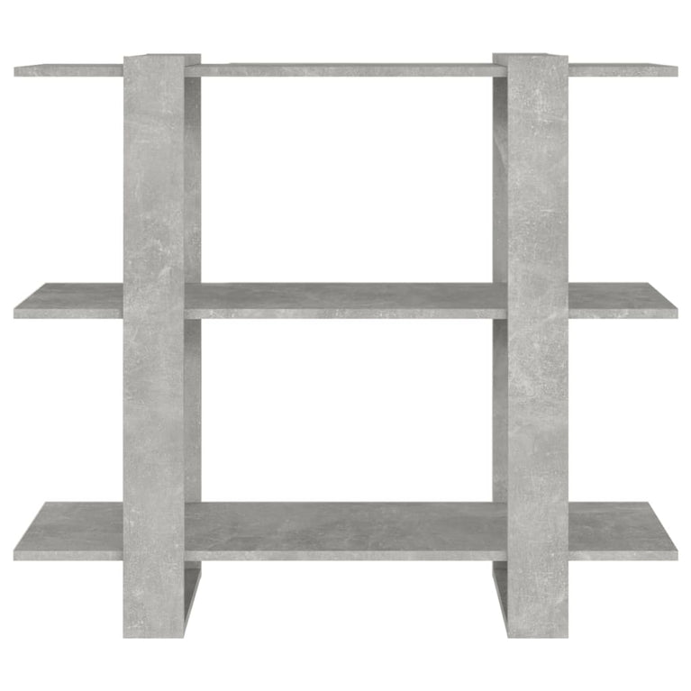 Boekenkast/kamerscherm 100x30x87 cm betongrijs MeubelReus