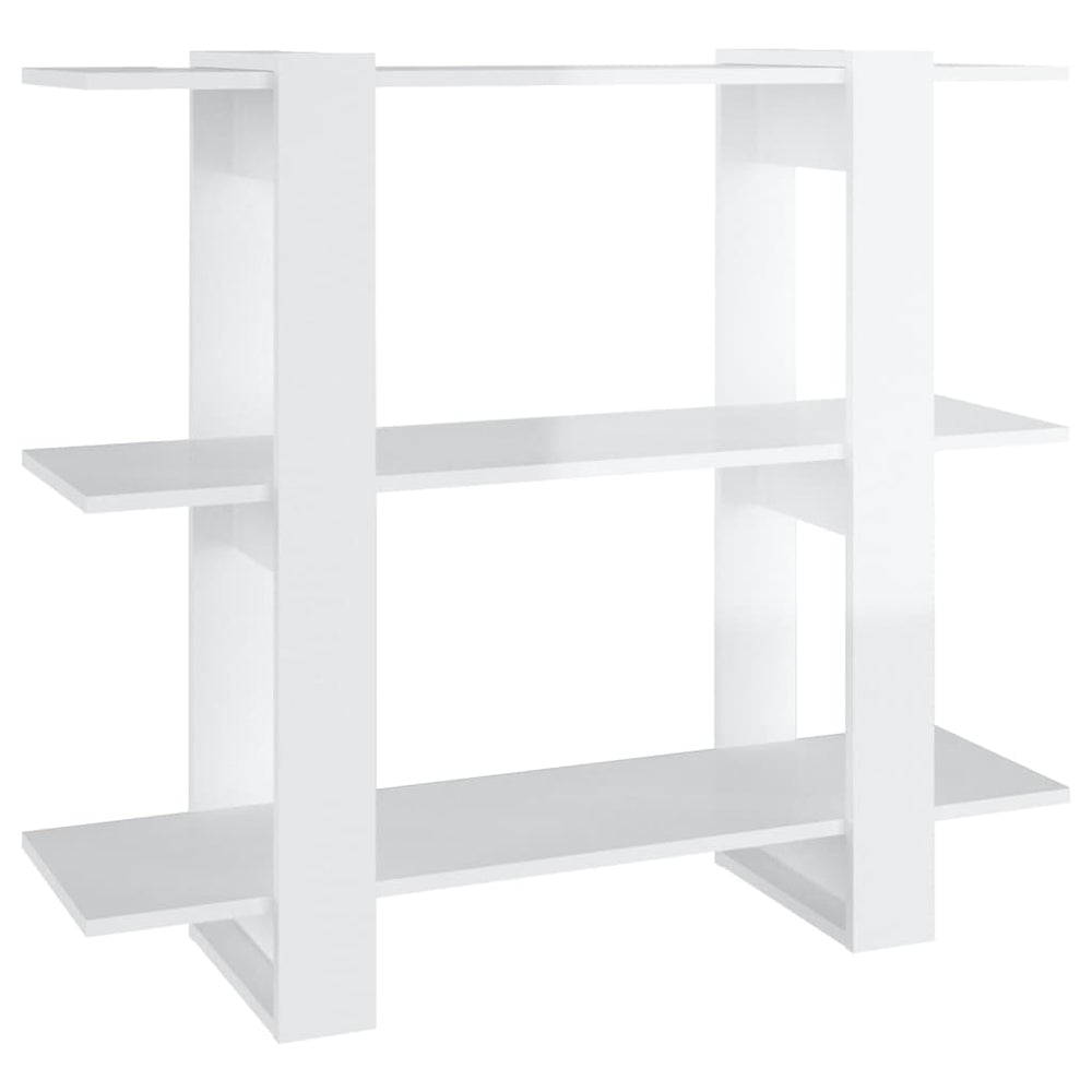 Boekenkast/kamerscherm 100x30x87 cm hoogglans wit MeubelReus