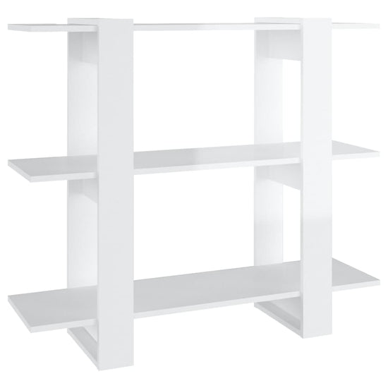Boekenkast/kamerscherm 100x30x87 cm hoogglans wit MeubelReus