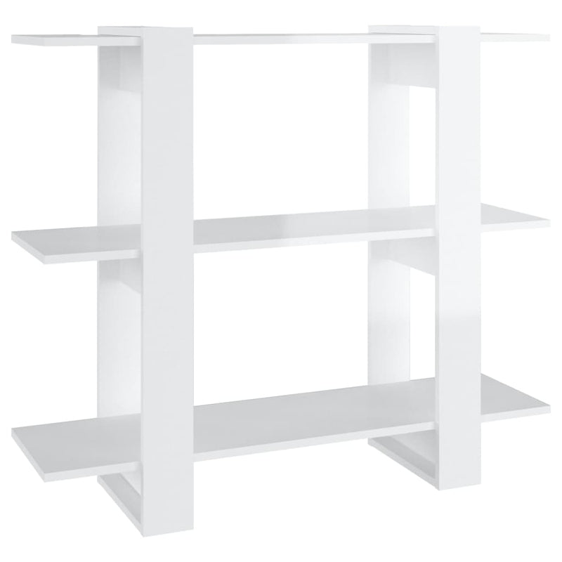 Boekenkast/kamerscherm 100x30x87 cm hoogglans wit MeubelReus