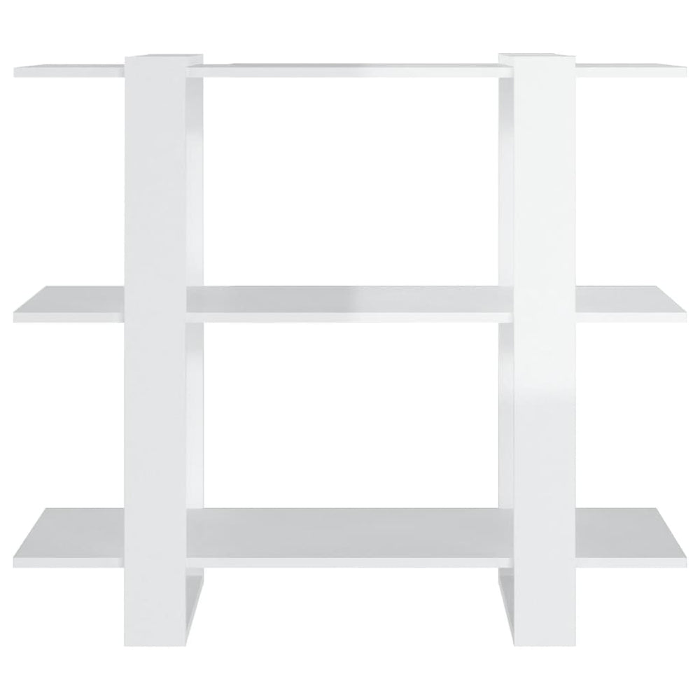 Boekenkast/kamerscherm 100x30x87 cm hoogglans wit MeubelReus