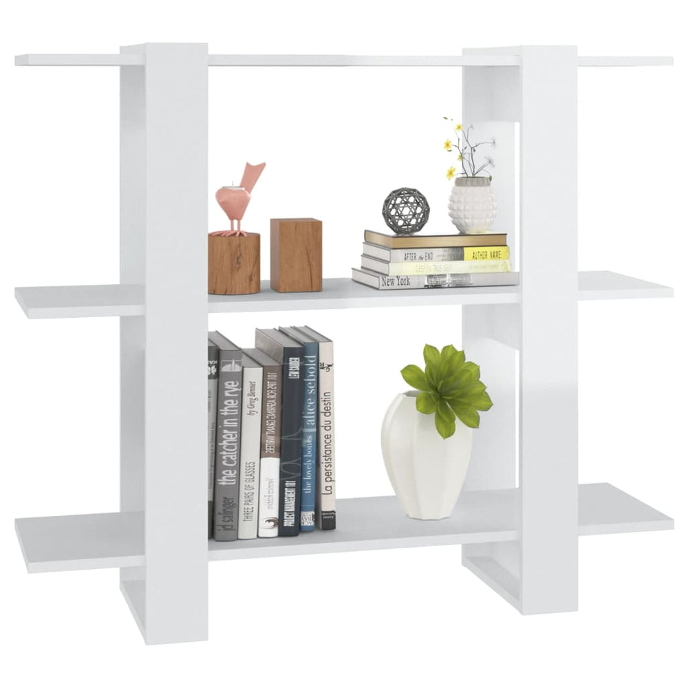 Boekenkast/kamerscherm 100x30x87 cm hoogglans wit MeubelReus